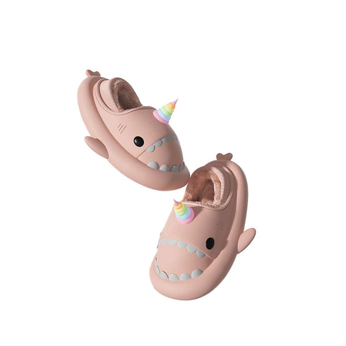 Sharkicks Basic - 冬款, 獨角獸鯊魚拖鞋, 包跟